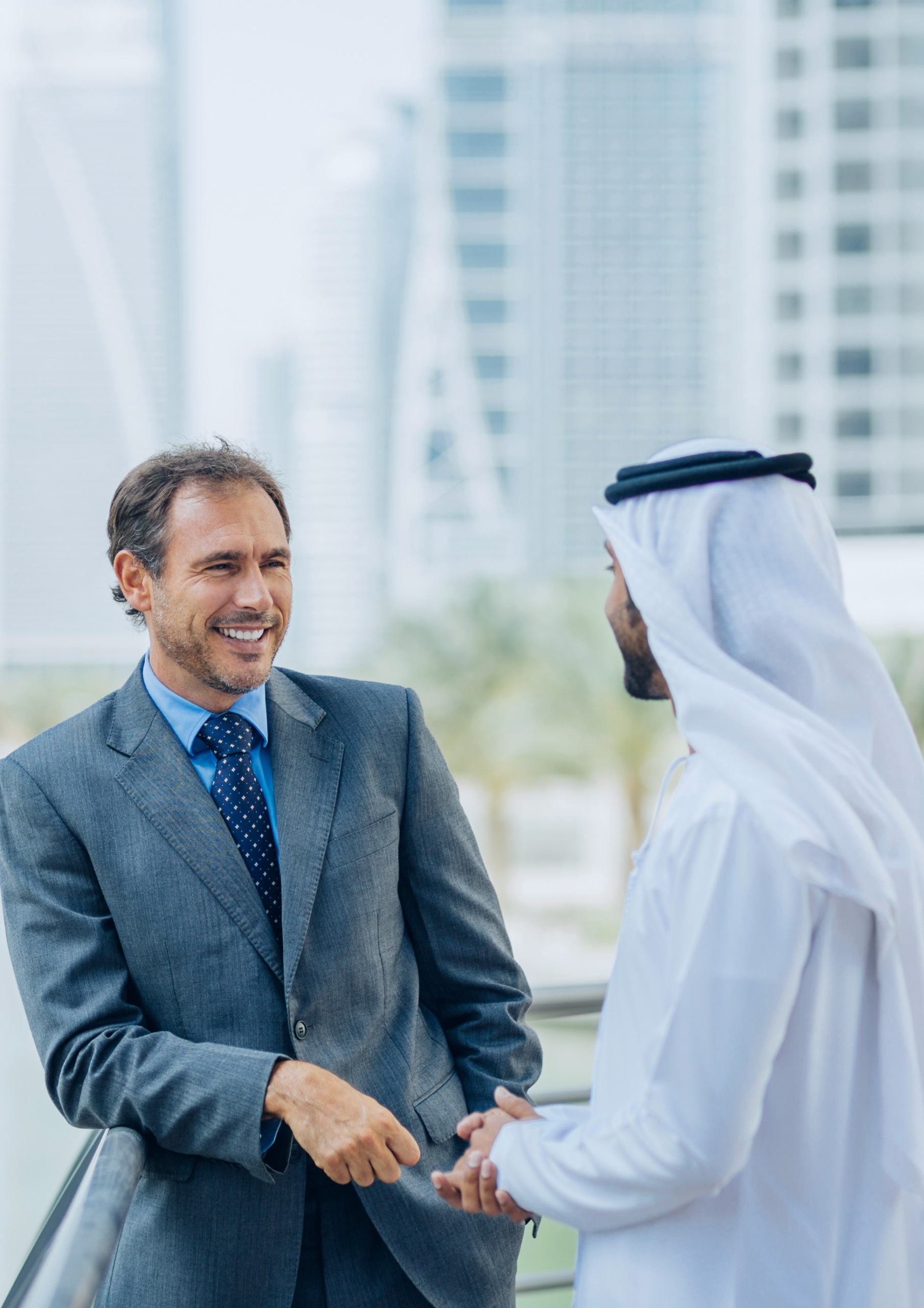 Two men shaking hand