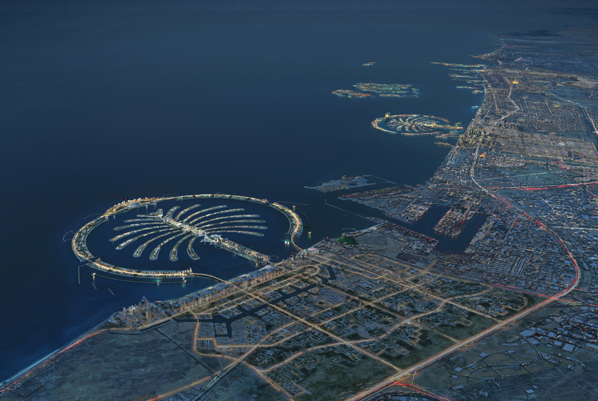 Palm Jebel Ali top view map