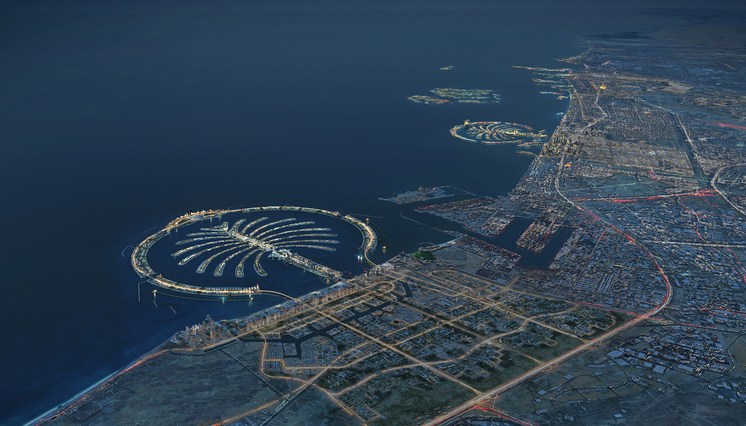 Palm Jebel Ali top view map